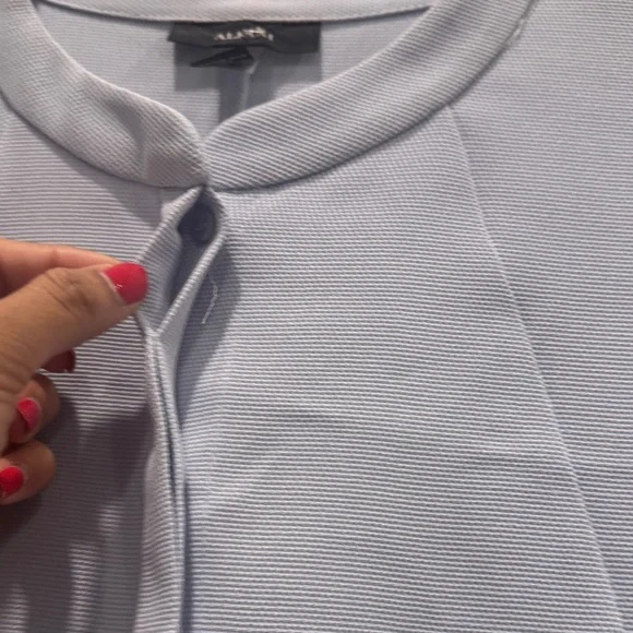 Alfani Light Blue Textured Top - Picture 7 of 10